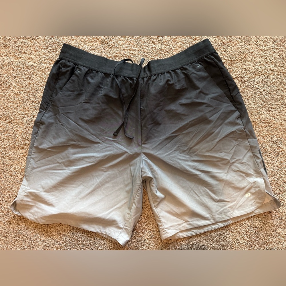 Russell Athletic Black and Gray Athletic Shorts